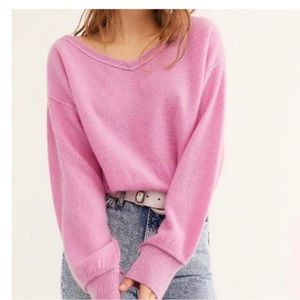 Free People Love Like This Cashmere pullover pink XS